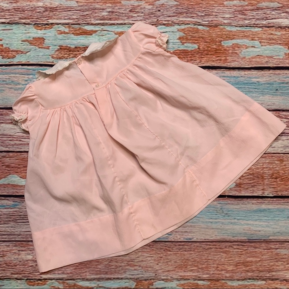 Vintage Pink Cottage Floral Babydoll Dress - Picture 4 of 4